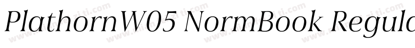 PlathornW05 NormBook Regular字体转换